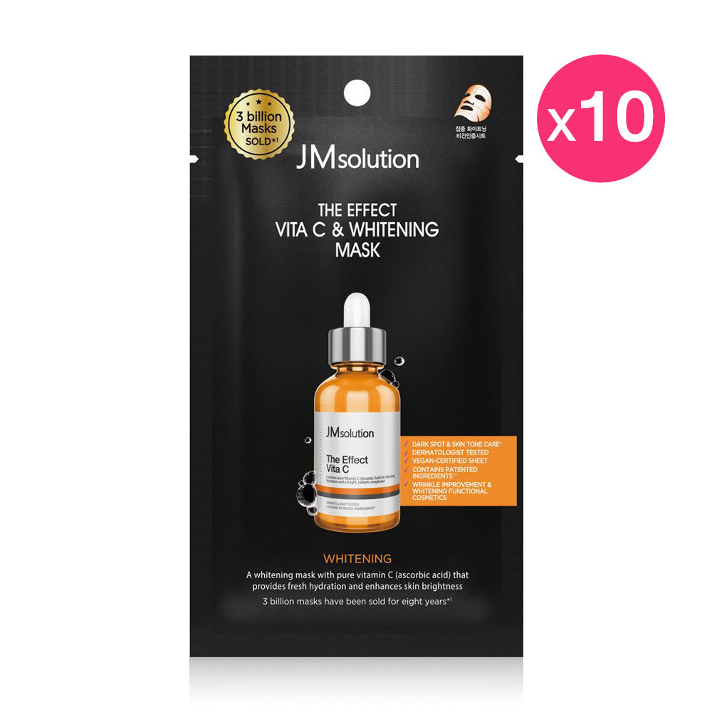 JM Solution The Effect Vita C & Whitening Mask [24ml (Pack of 10)