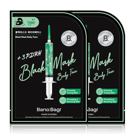 BANOBAGI Black Mask Baby Face [26ml (Pack of 2)