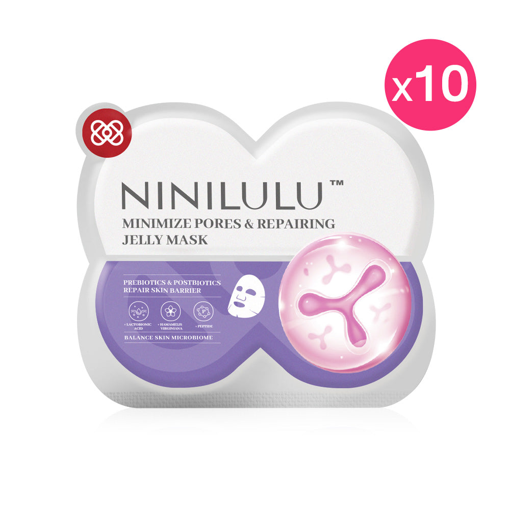 NINILULU Minimize Pores & Repairing Jelly Mask [30g (Pack of 10)