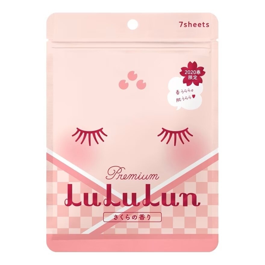 Lululun Face Mask Sakura Premium 7day 7 Sheets