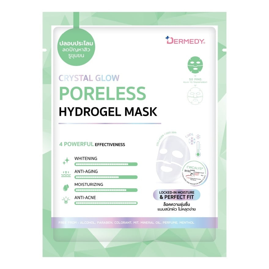 Dermedy Hydrogel Mask Crystal Glow Poreless 1'S
