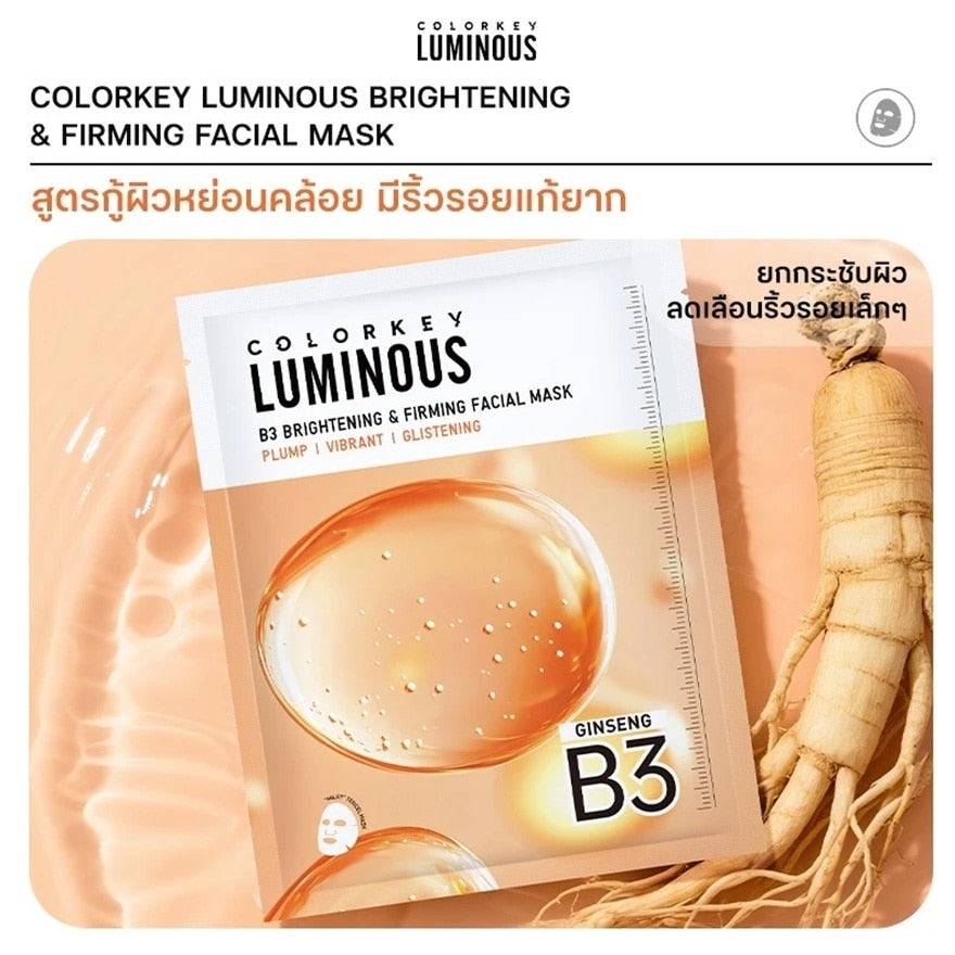 Colorkey Luminous B3 Brightening Firming Facial Mask 30ml. 1pcs.