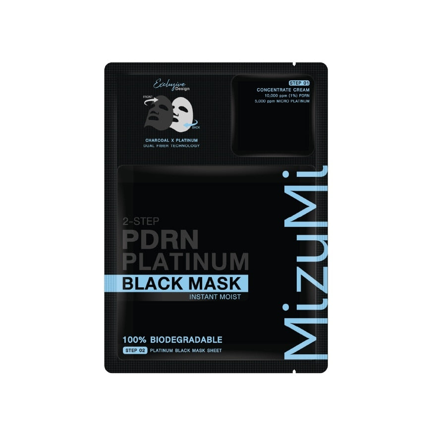 MizuMi PDRN Platinum Black Mask Instant Moist 1'S