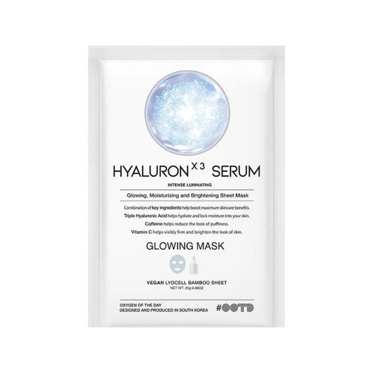 OOTD Triple Hyaluron Serum Glowing Mask 1'S