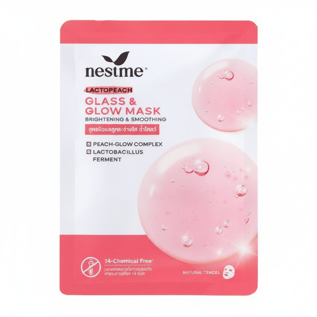 NEST ME Lactopeach glass & glow mask