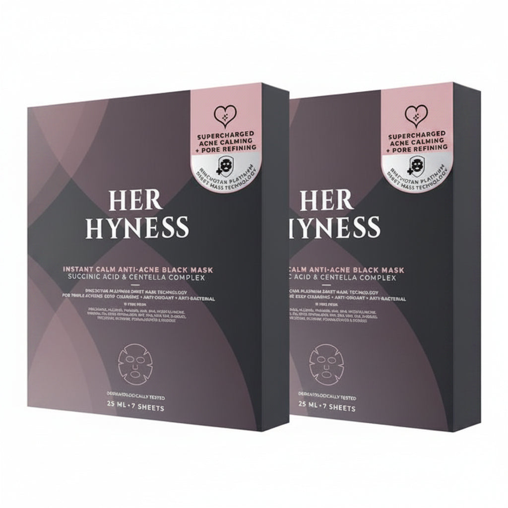 HER HYNESS Bogo Bundle Instant Calm Anti-Acne Black Mask (Box)
