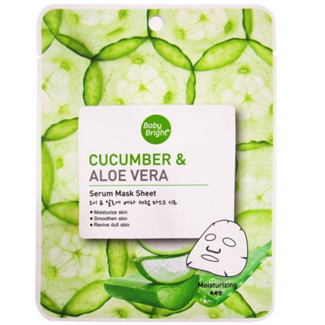 BABY BRIGHT Cucumber & Aloe Vera Serum Mask Sheet