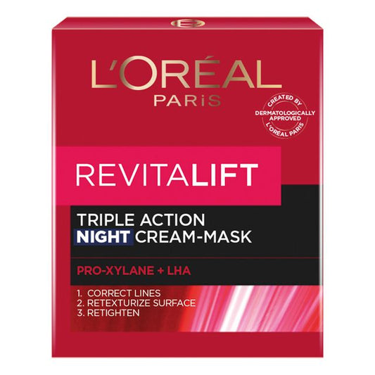 L'Oreal Paris Revitalift Triple Action Night Cream Mask 50 Ml.