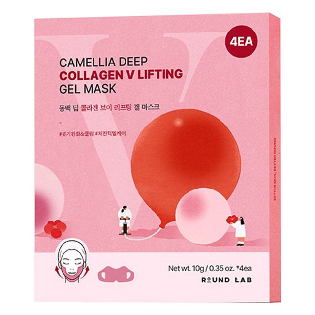 ROUND LAB Camellia Deep Collagen V Lifting Gel Mask (4Ea)