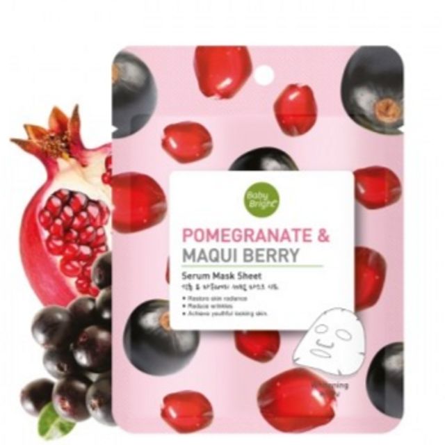 BABY BRIGHT Pomegranate & Maqui Berry Serum Mask Sheet