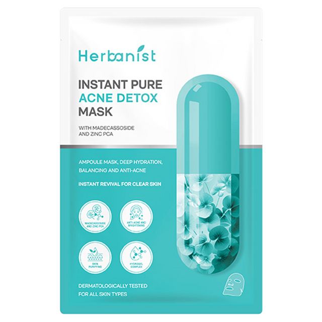 HERBANIST Instant Pure Acne Detox Mask With Madecassoside And Zinc PCA (1 Sheet)