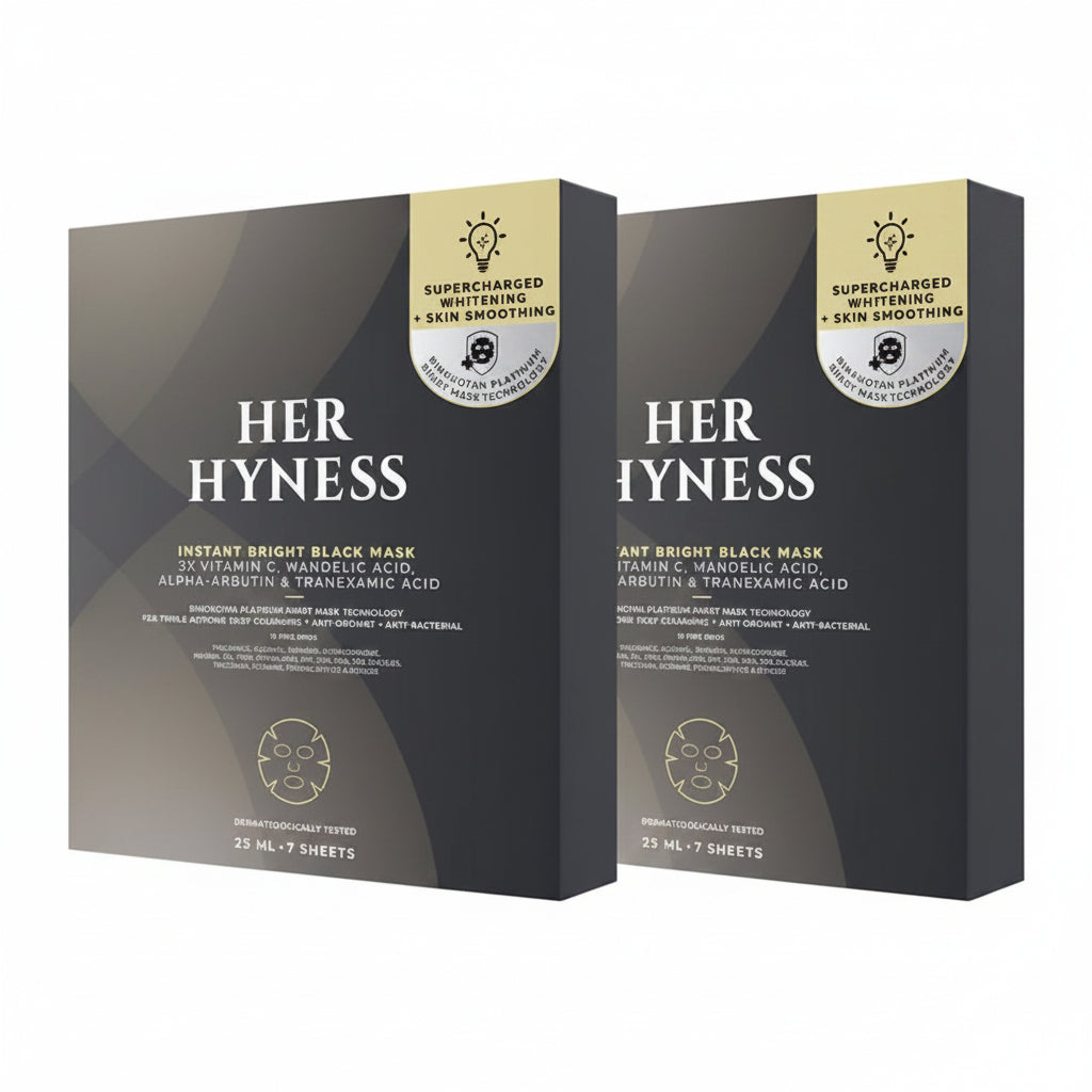 HER HYNESS Bogo Bundle Instant Bright Black Mask (Box)