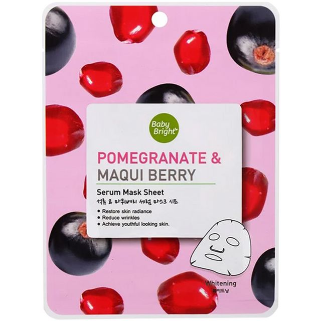 BABY BRIGHT Pomegranate & Maqui Berry Serum Mask Sheet