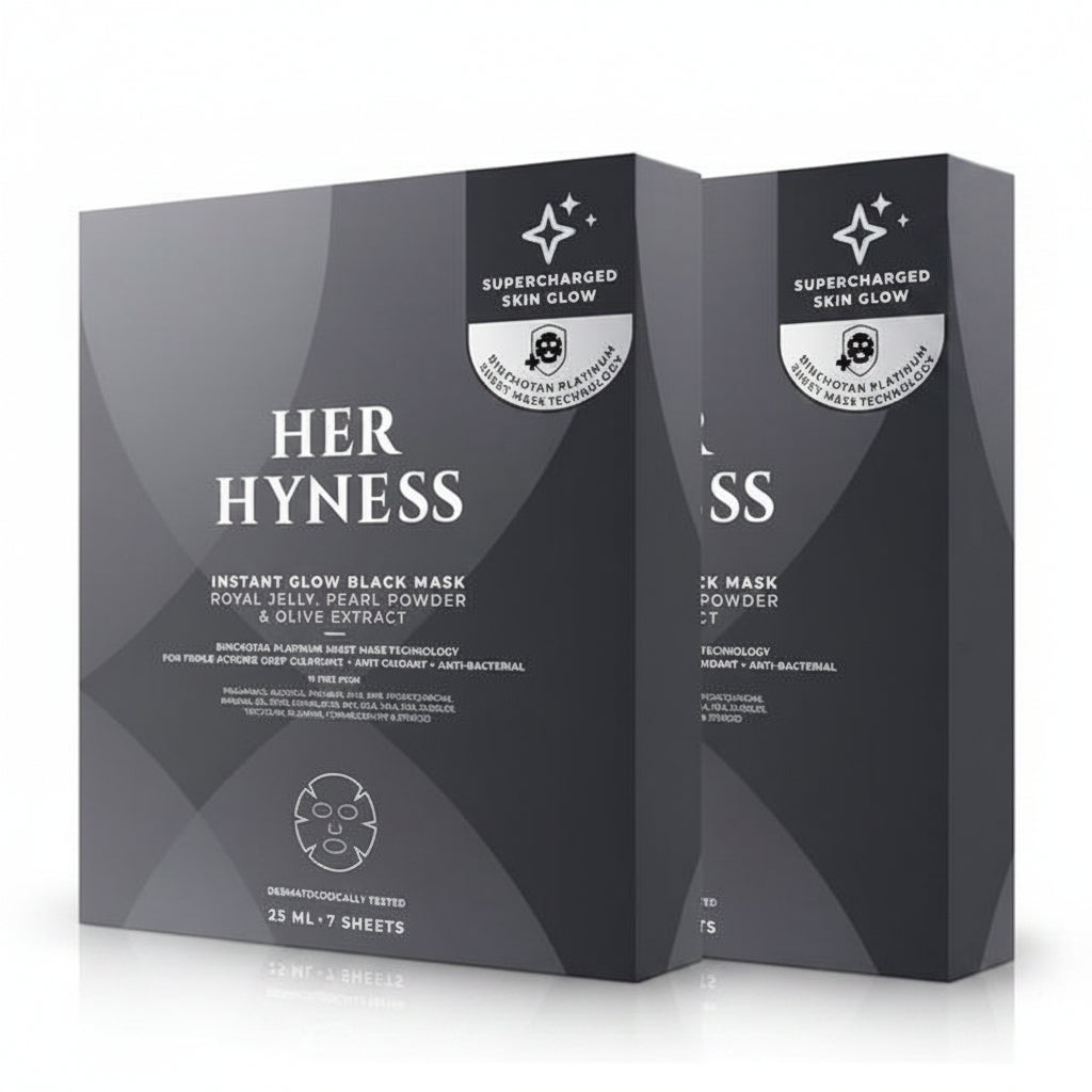 HER HYNESS Bogo Bundle Instant Glow Black Mask (Box)