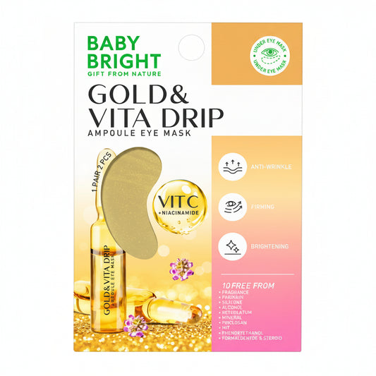 Gold & Vita Drip Ampoule Eye Mask 2.5g x 1Pair Baby Bright (F)